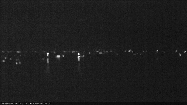 Lake Travis webcam, September 6, 2018 10:30 PM CT