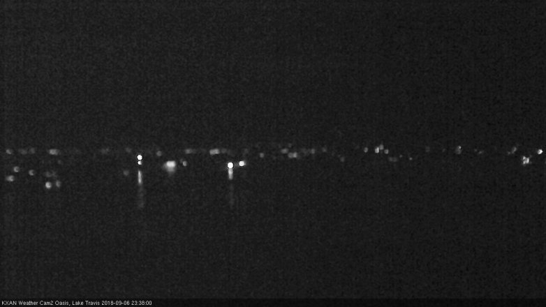 Lake Travis webcam, September 6, 2018 10:40 PM CT