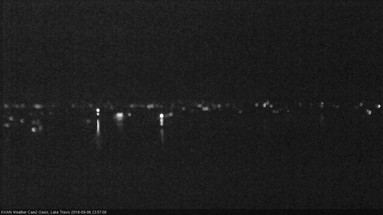Lake Travis webcam, September 6, 2018 11:00 PM CT