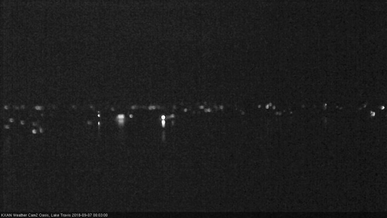Lake Travis webcam, September 6, 2018 11:05 PM CT