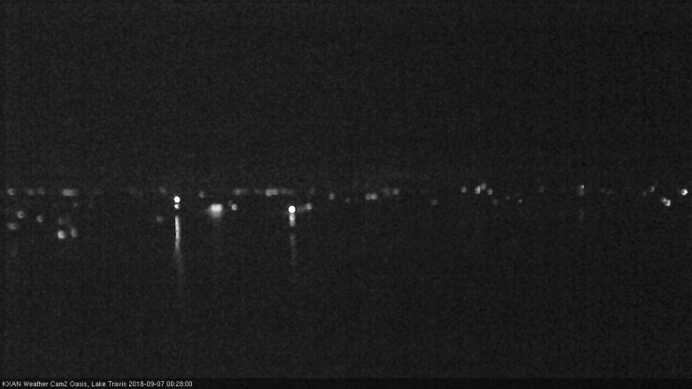 Lake Travis webcam, September 6, 2018 11:30 PM CT
