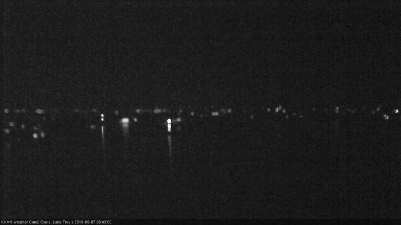 Lake Travis webcam, September 6, 2018 11:45 PM CT