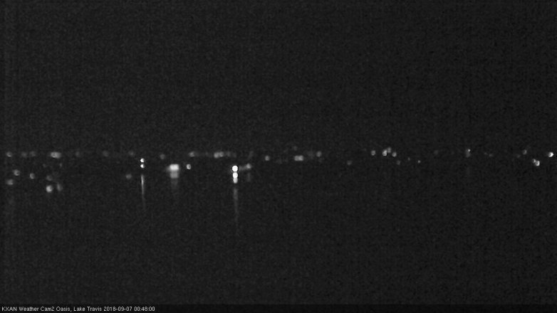 Lake Travis webcam, September 6, 2018 11:50 PM CT