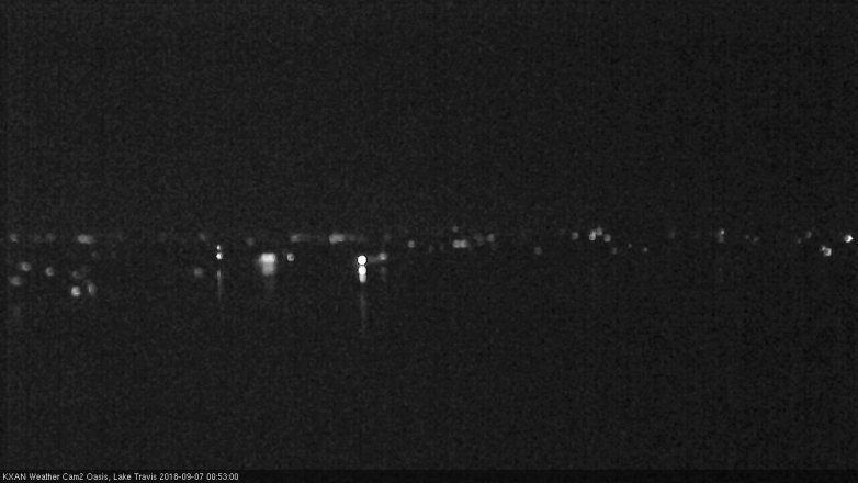 Lake Travis webcam, September 6, 2018 11:55 PM CT