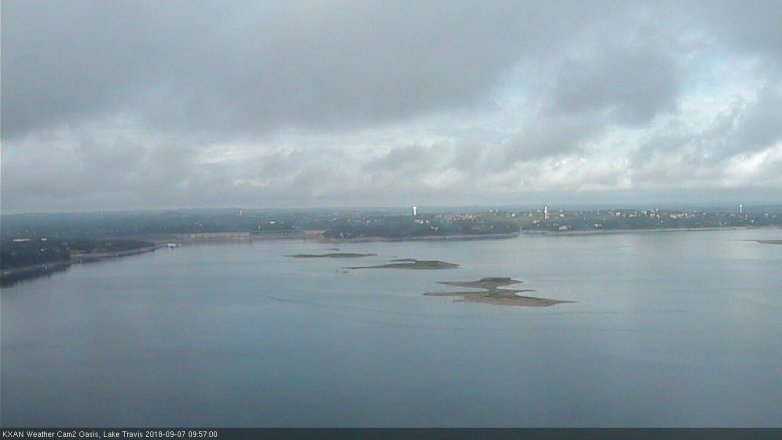 Lake Travis webcam, September 7, 2018 9:00 AM CT