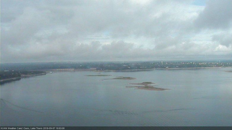 Lake Travis webcam, September 7, 2018 9:05 AM CT
