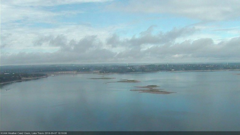 Lake Travis webcam, September 7, 2018 9:20 AM CT