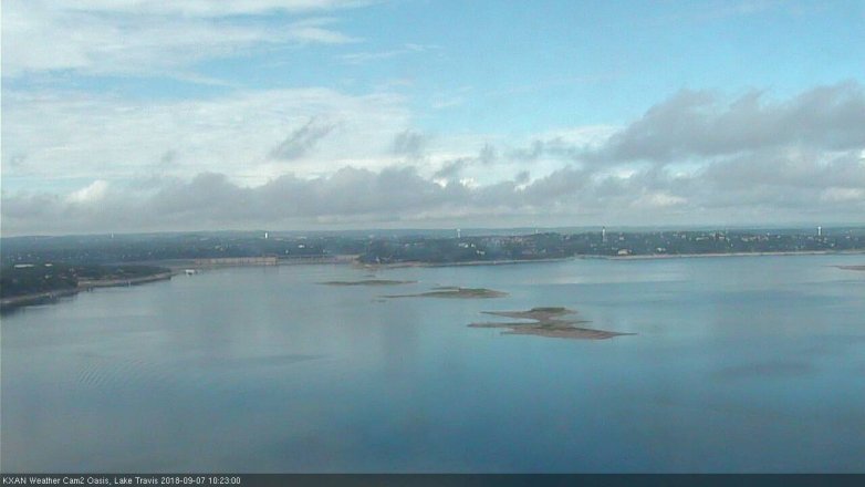Lake Travis webcam, September 7, 2018 9:25 AM CT