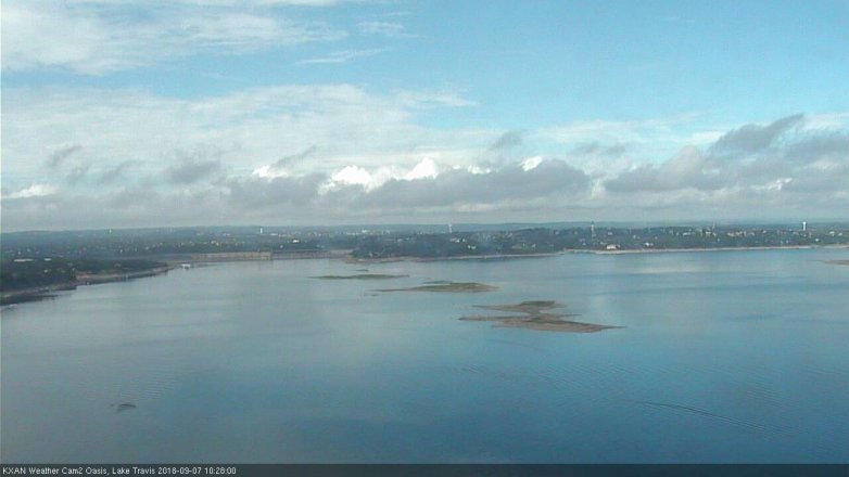 Lake Travis webcam, September 7, 2018 9:30 AM CT
