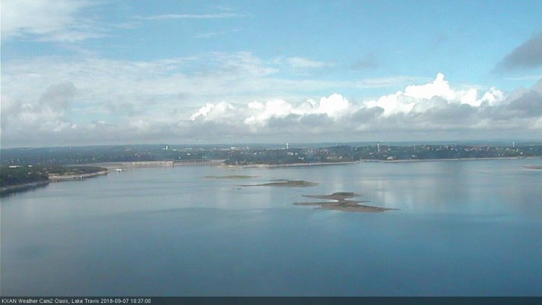 Lake Travis webcam, September 7, 2018 9:40 AM CT