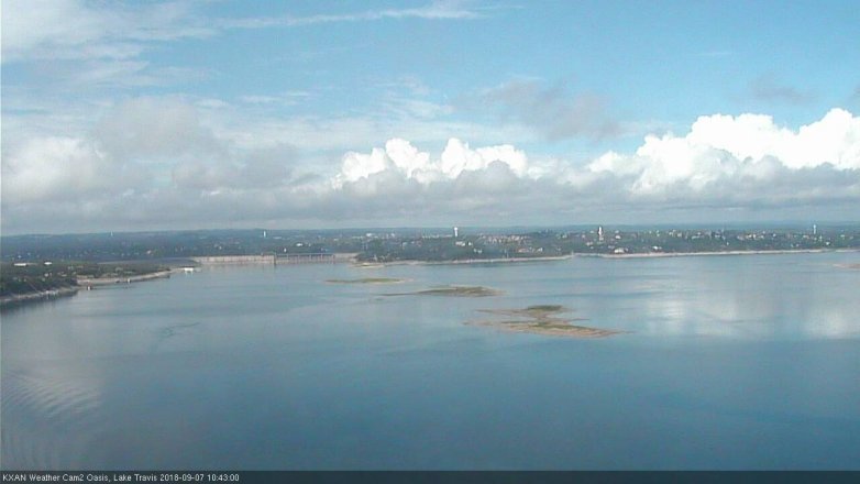 Lake Travis webcam, September 7, 2018 9:45 AM CT