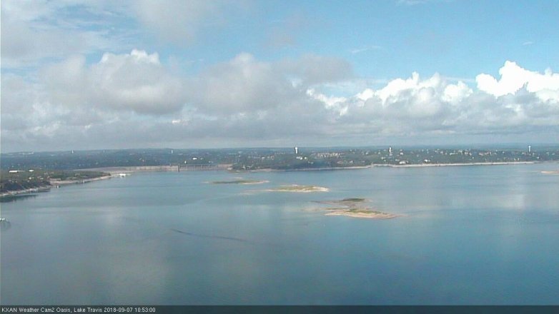 Lake Travis webcam, September 7, 2018 9:55 AM CT