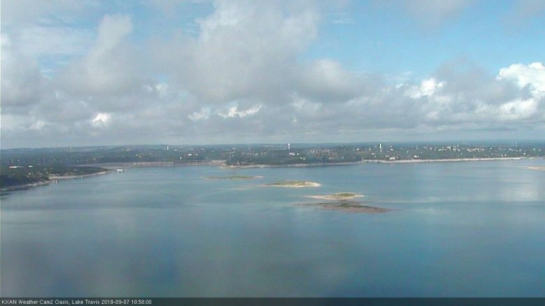 Lake Travis webcam, September 7, 2018 10:00 AM CT