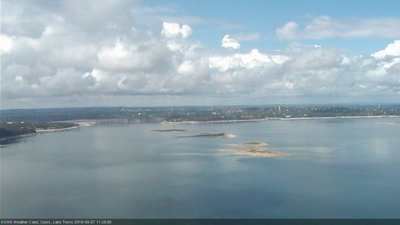 Lake Travis webcam, September 7, 2018 10:30 AM CT