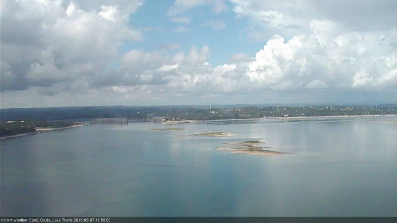 Lake Travis webcam, September 7, 2018 11:00 AM CT