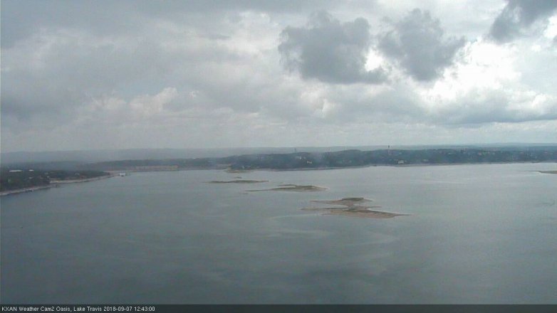 Lake Travis webcam, September 7, 2018 11:45 AM CT