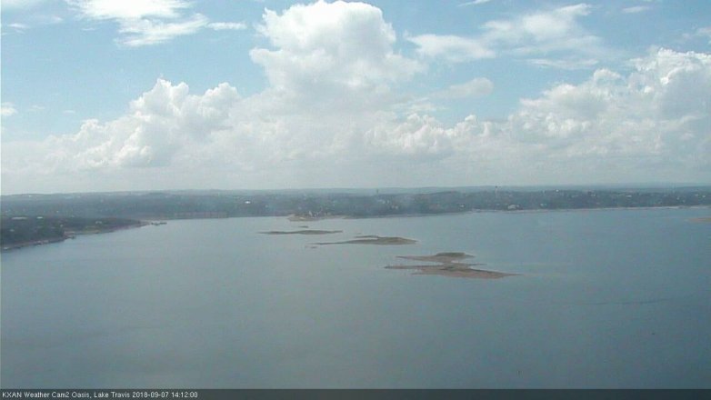 Lake Travis webcam, September 7, 2018 1:15 PM CT