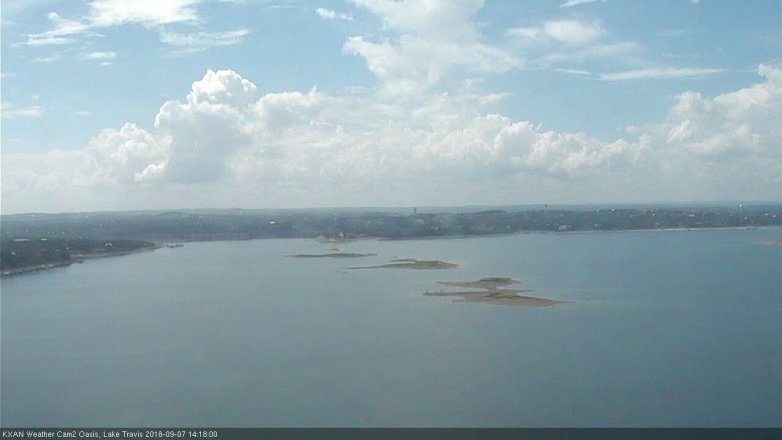 Lake Travis webcam, September 7, 2018 1:20 PM CT