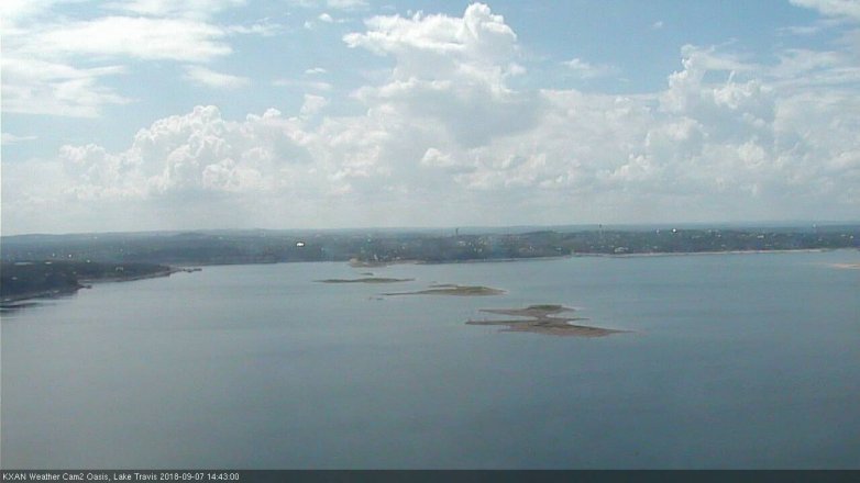 Lake Travis webcam, September 7, 2018 1:45 PM CT