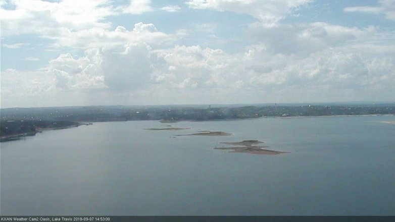 Lake Travis webcam, September 7, 2018 1:55 PM CT