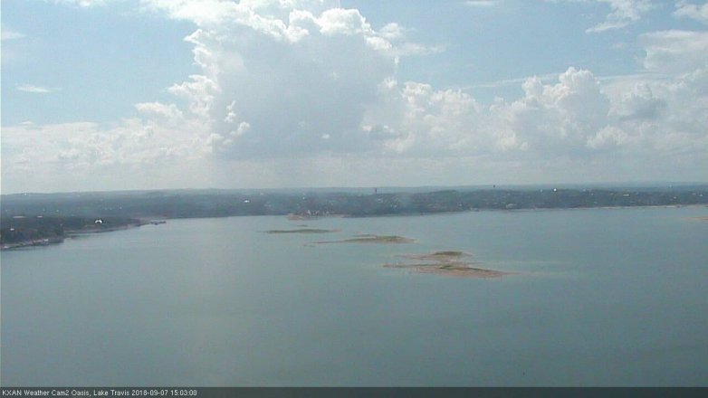 Lake Travis webcam, September 7, 2018 2:05 PM CT