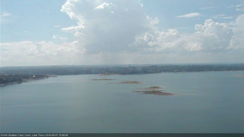 Lake Travis webcam, September 7, 2018 2:10 PM CT