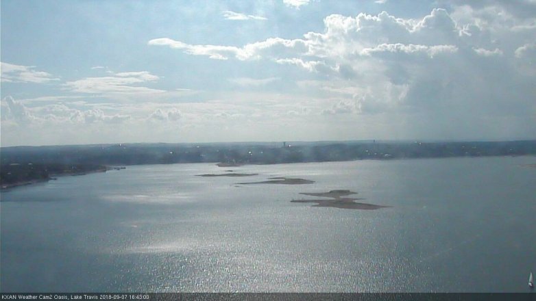 Lake Travis webcam, September 7, 2018 3:45 PM CT