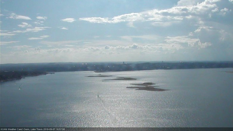 Lake Travis webcam, September 7, 2018 4:00 PM CT