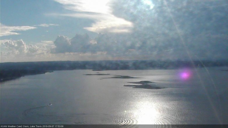 Lake Travis webcam, September 7, 2018 4:55 PM CT
