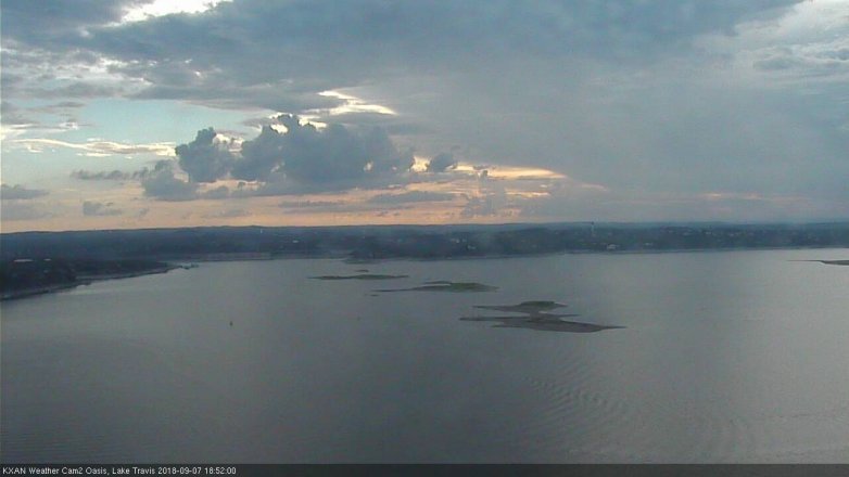 Lake Travis webcam, September 7, 2018 5:55 PM CT