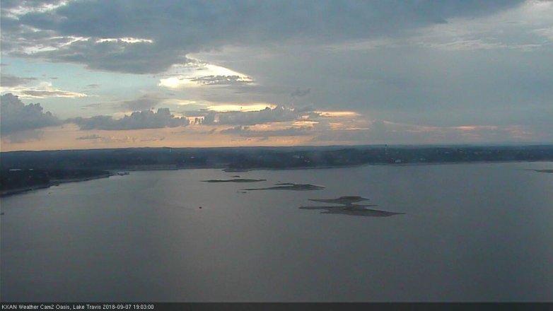 Lake Travis webcam, September 7, 2018 6:05 PM CT