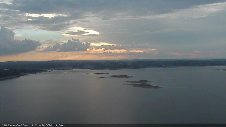 Lake Travis webcam, September 7, 2018 6:15 PM CT