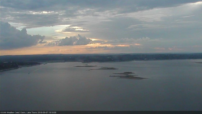 Lake Travis webcam, September 7, 2018 6:20 PM CT