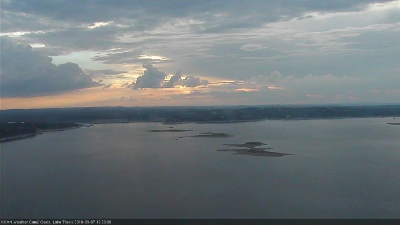 Lake Travis webcam, September 7, 2018 6:25 PM CT
