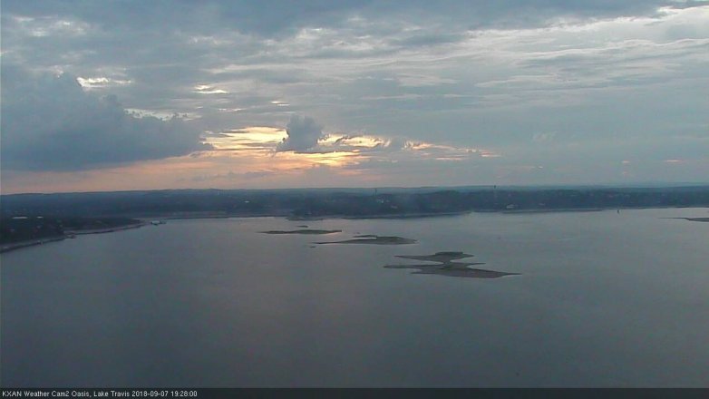 Lake Travis webcam, September 7, 2018 6:30 PM CT