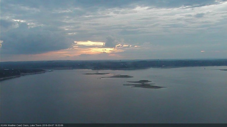 Lake Travis webcam, September 7, 2018 6:35 PM CT