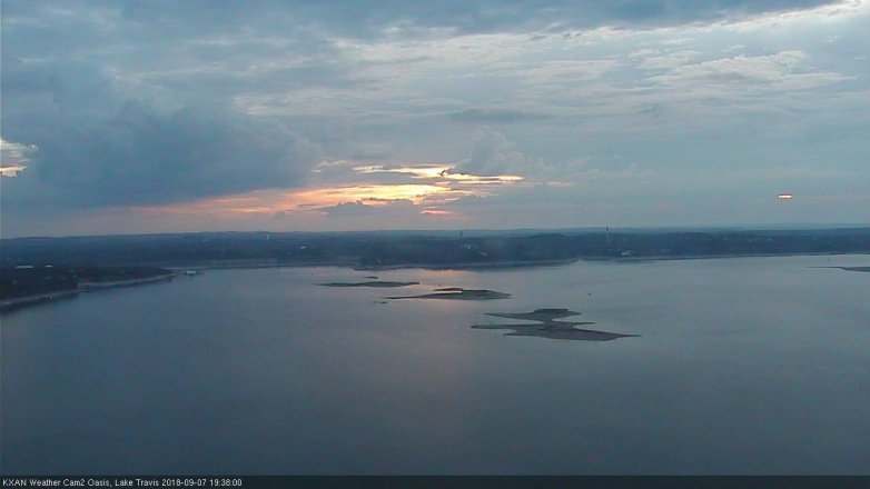 Lake Travis webcam, September 7, 2018 6:40 PM CT