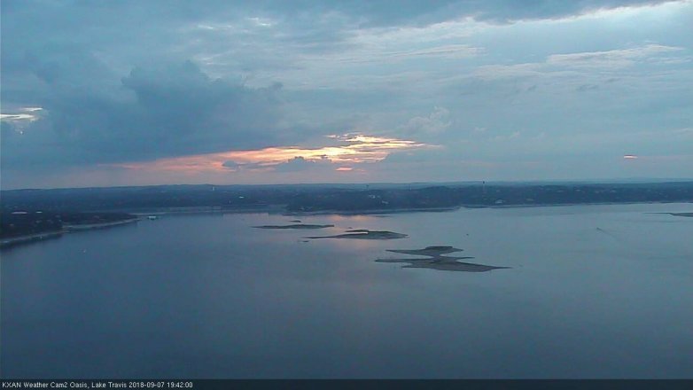 Lake Travis webcam, September 7, 2018 6:45 PM CT