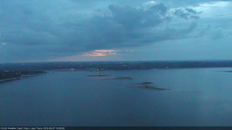 Lake Travis webcam, September 7, 2018 7:00 PM CT