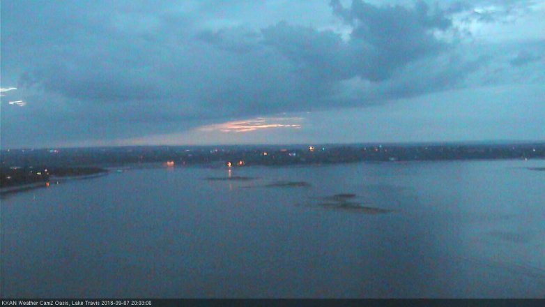 Lake Travis webcam, September 7, 2018 7:05 PM CT