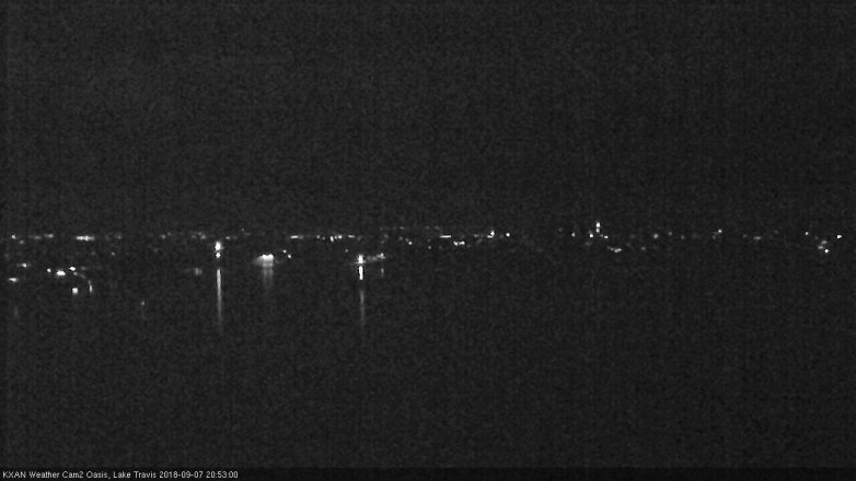 Lake Travis webcam, September 7, 2018 7:55 PM CT
