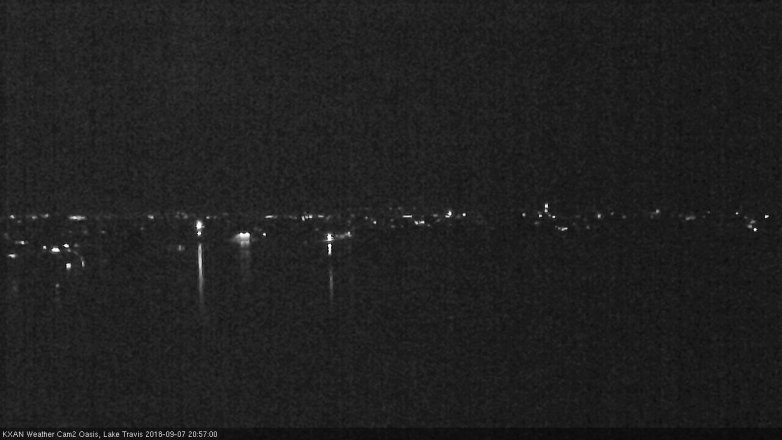 Lake Travis webcam, September 7, 2018 8:00 PM CT