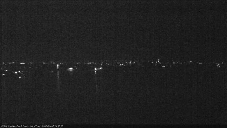 Lake Travis webcam, September 7, 2018 8:05 PM CT