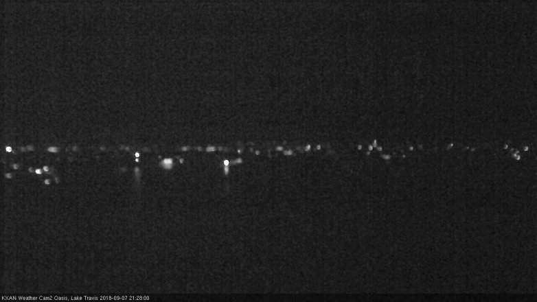 Lake Travis webcam, September 7, 2018 8:30 PM CT