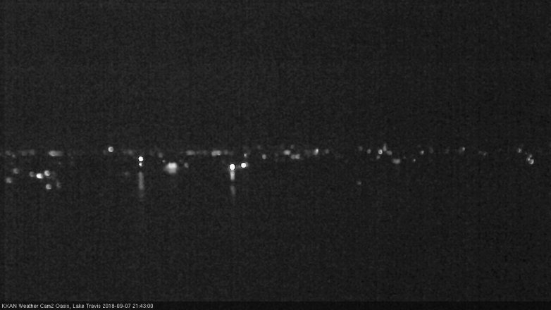 Lake Travis webcam, September 7, 2018 8:45 PM CT