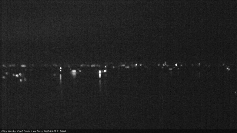 Lake Travis webcam, September 7, 2018 9:00 PM CT
