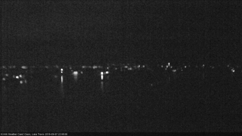 Lake Travis webcam, September 7, 2018 9:10 PM CT