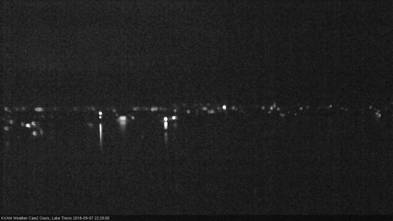 Lake Travis webcam, September 7, 2018 9:30 PM CT