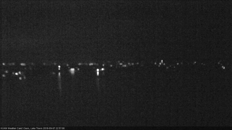 Lake Travis webcam, September 7, 2018 10:00 PM CT