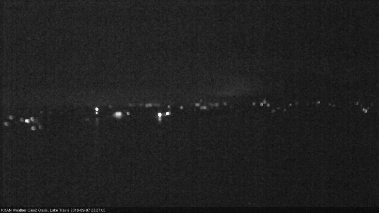 Lake Travis webcam, September 7, 2018 10:30 PM CT